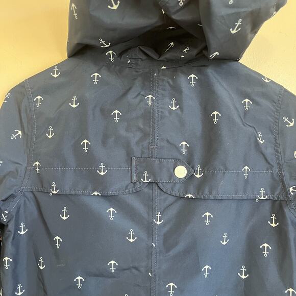 Helly Hansen Lyness Womens Rain Jacket Coat Size XS Blue Nautical Anchor Hooded - Picture 6 of 15